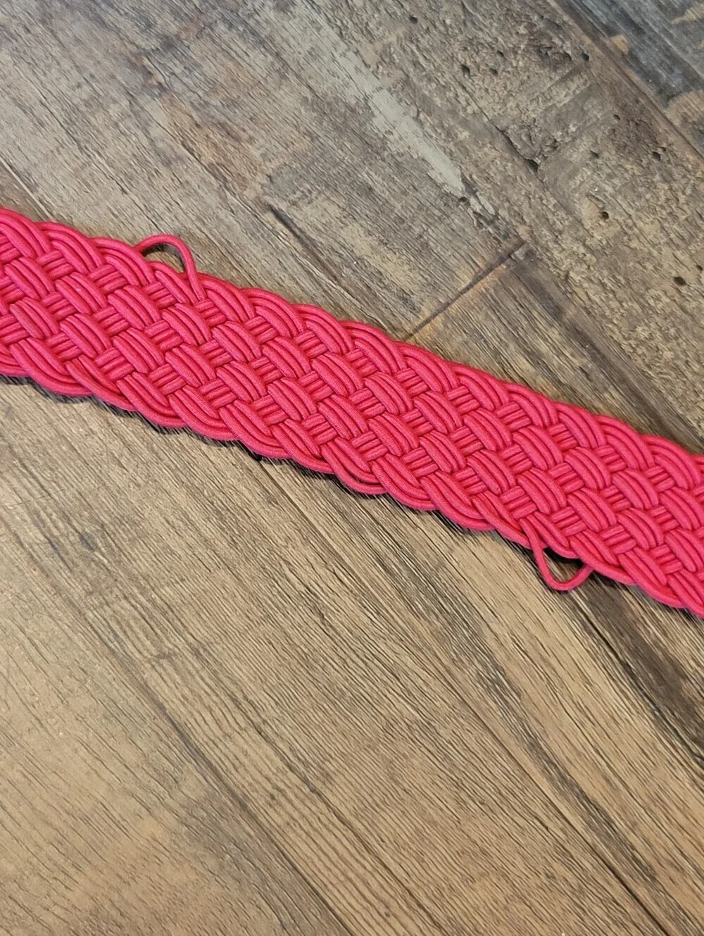 Lauren Ralph Lauren Red Woven Elastic Stretchy Belt